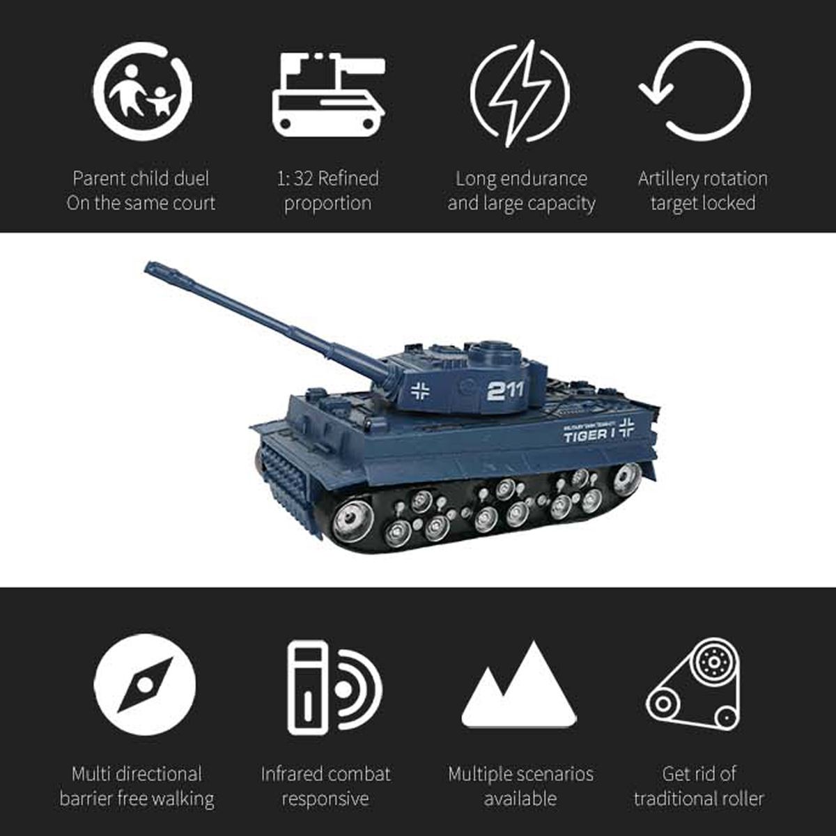 Remote Control Tank 1/32 Tank Toys For Boys Remote Control