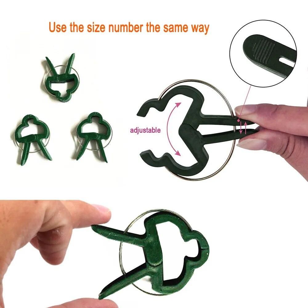 20pcs Plant Support Stand Holder Bonsai Clips Agriculture Tools Grow Kits For Garden Tree Flower Climbing Support Accessories