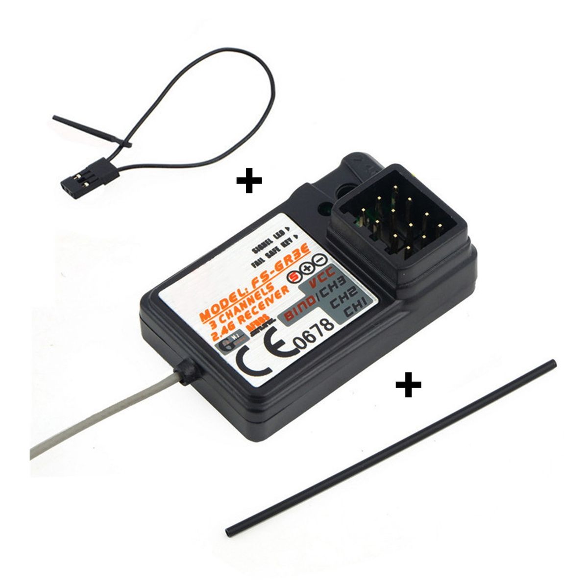 1 Set RC Car Receiver Radio Control Car 3CH 2.4G Receiver