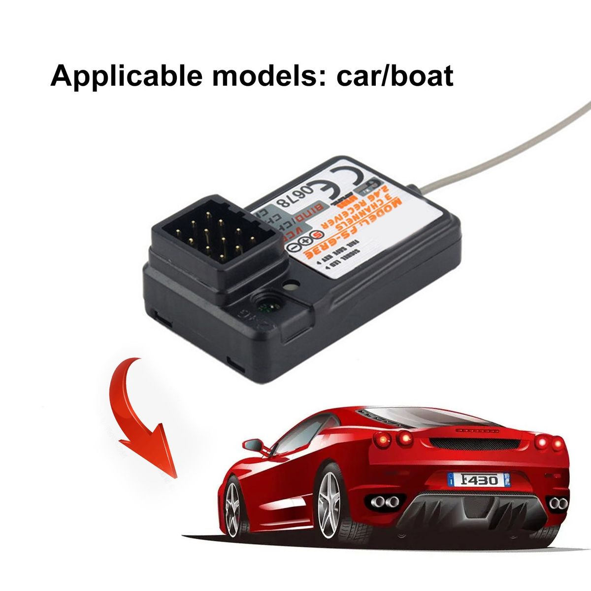 1 Set RC Car Receiver Radio Control Car 3CH 2.4G Receiver