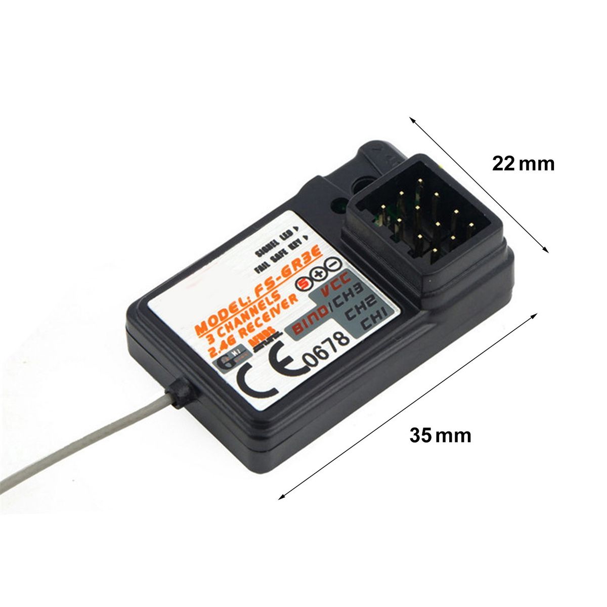 1 Set RC Car Receiver Radio Control Car 3CH 2.4G Receiver