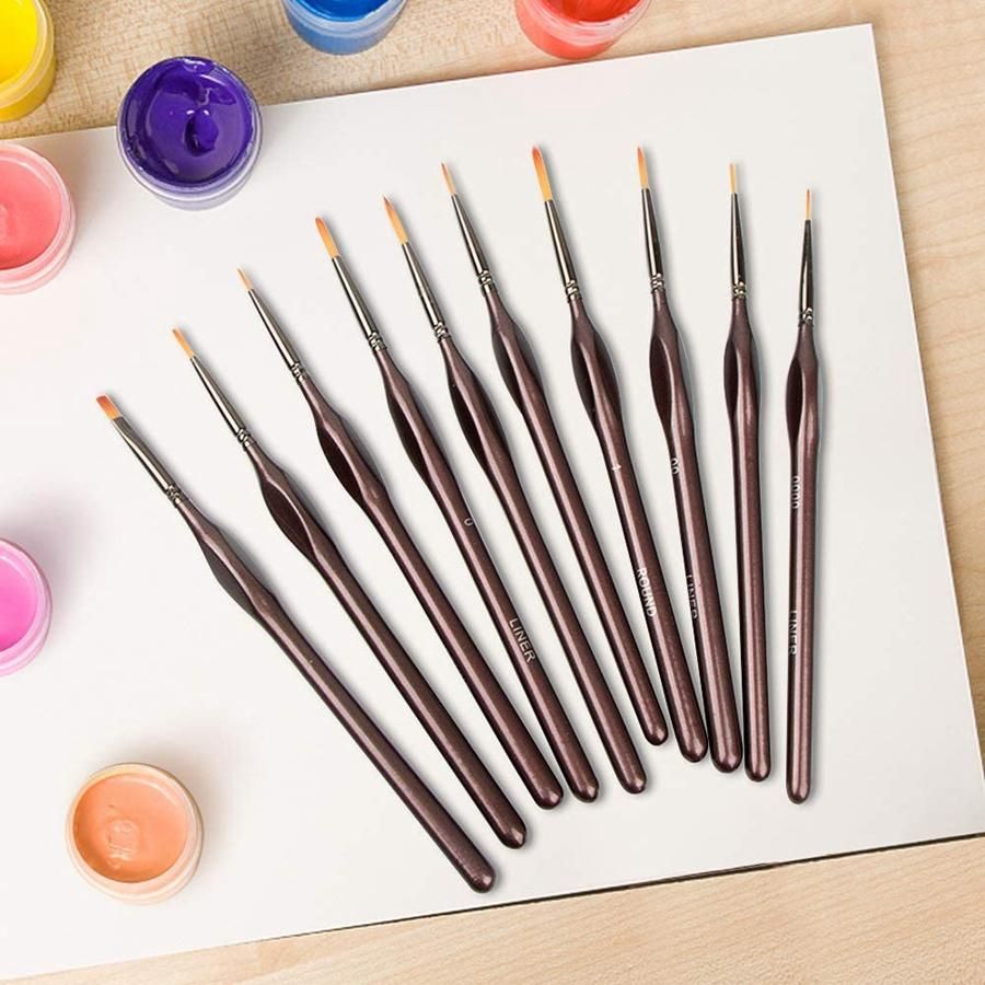 Detail Paint Brush Set15Pcs Miniature Painting Brushes KitProfessional Mini Fine Paint Brushes Set