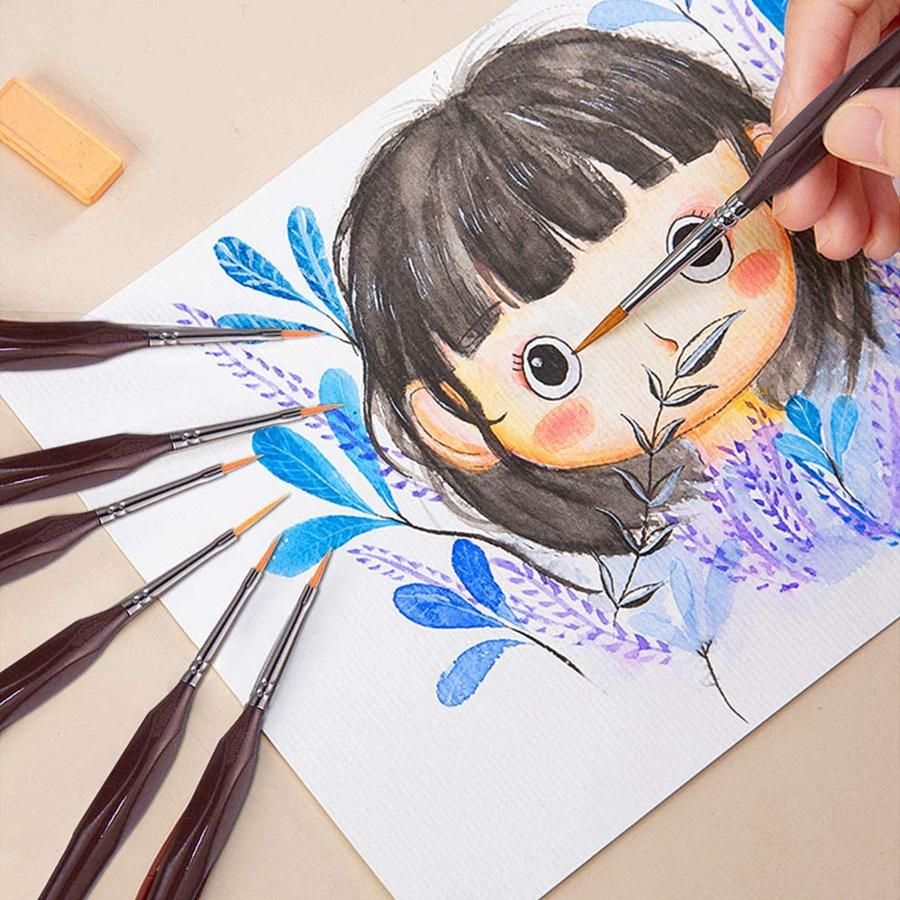 Detail Paint Brush Set15Pcs Miniature Painting Brushes KitProfessional Mini Fine Paint Brushes Set