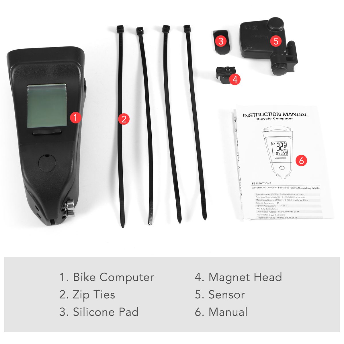 Wireless Bike Computer Mountain Bike Speedometer Odometer