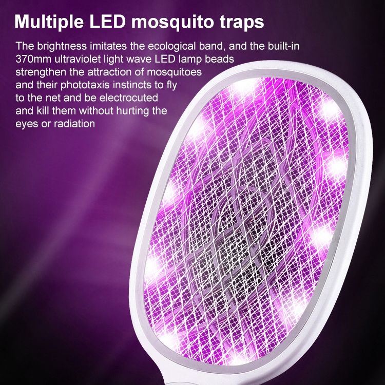 Mosquito Swatter , Colour: LEDx6 Gray (Base Charging)