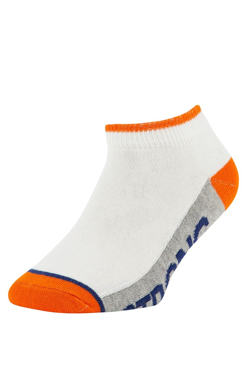 5 Piece Boy Low Cut Socks- White
