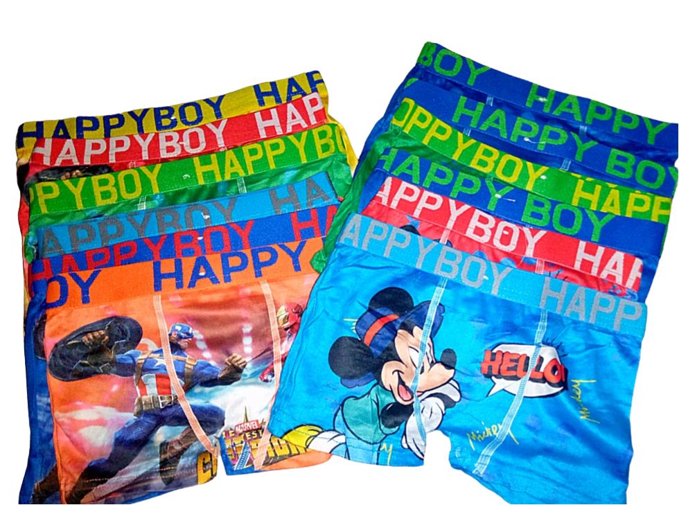 Boys Cartoon Character Boxer 6 In For Small Bum Bum