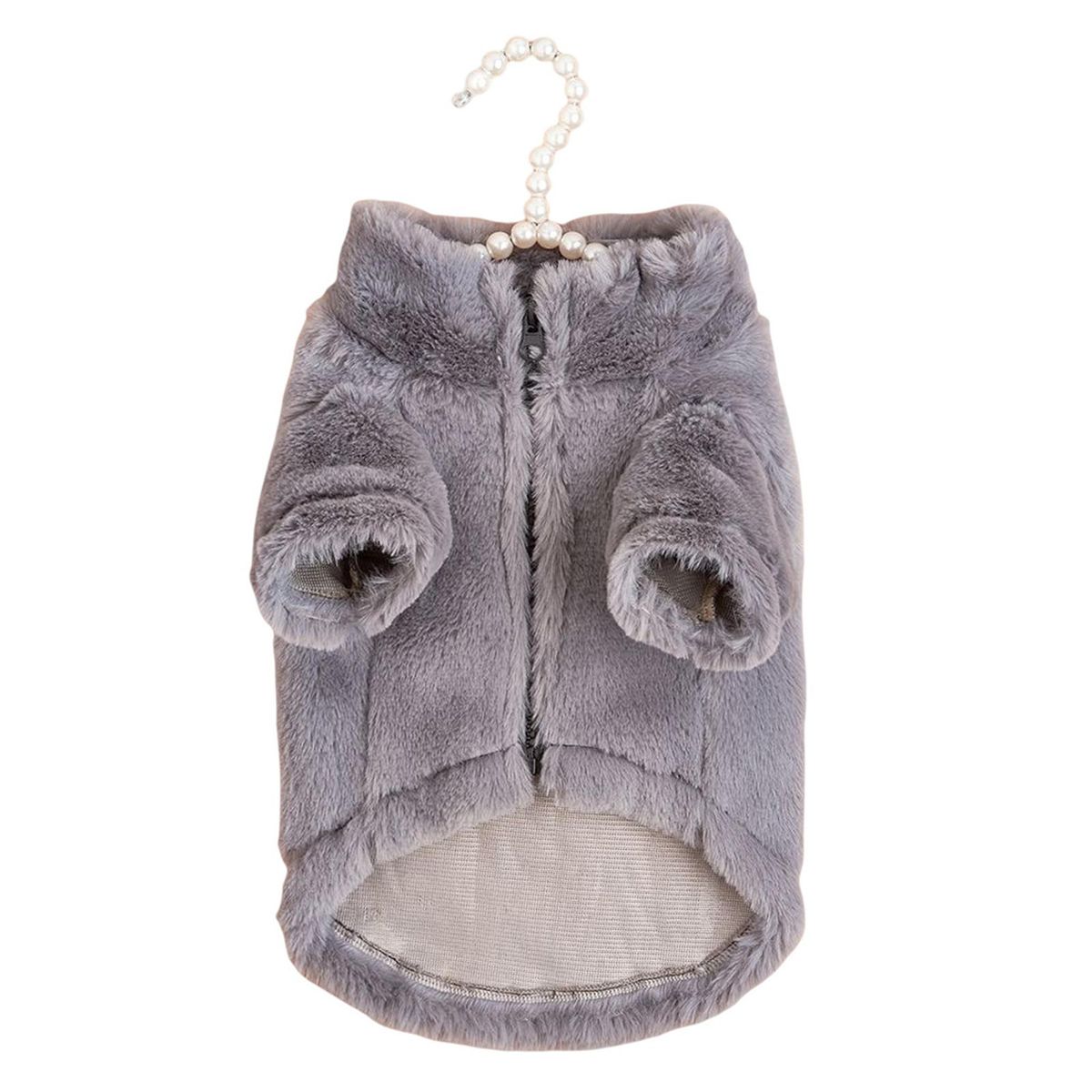 Dog Fleece Winter Pets Warm Down Plush Jacket Grey