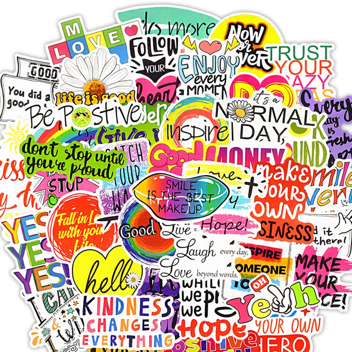 50Pcs Graffiti Stickers Reusable Luggage Stickers Mix Color