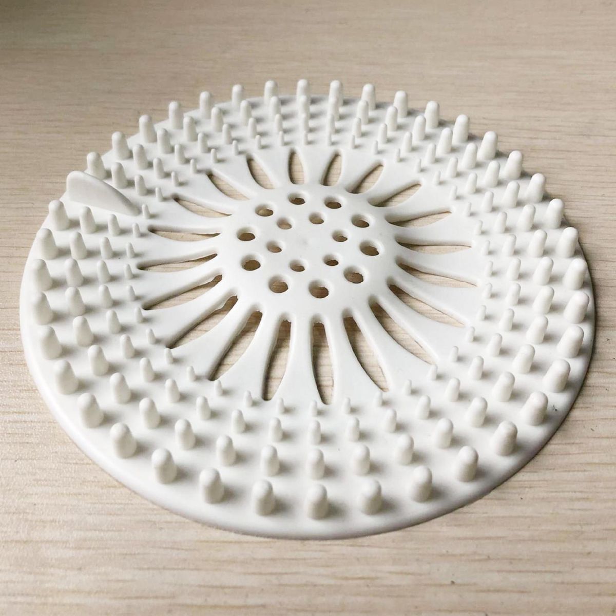 5Pcs Sink Strainer Bathroom Floor Drain Deodorant Mat Hair Trap Filter White
