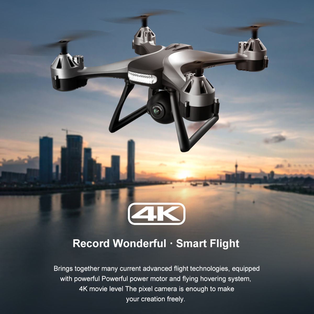 Remote Control  With Camera 4K Remote Control Quadcop-ter