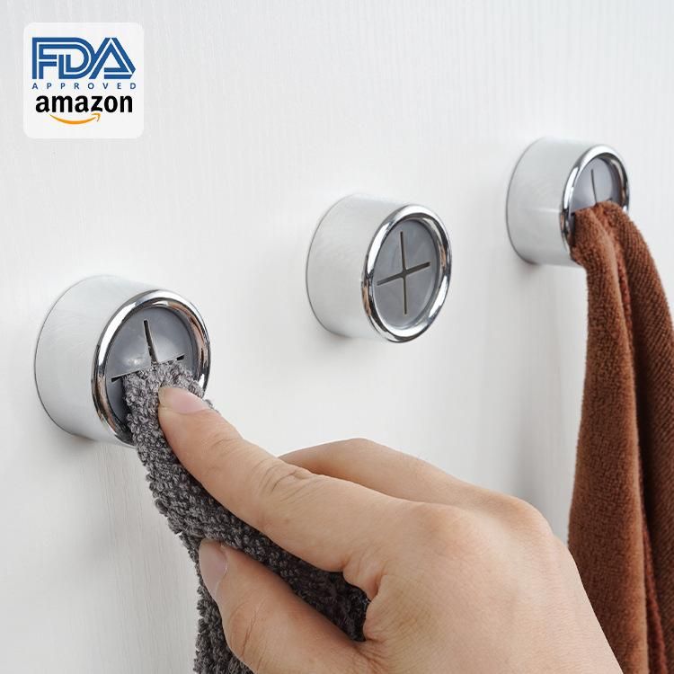 Creative small hook towel strong viscose kitchen wall hanging free punching no trace sticky hook dormitory female hanger hook single cross adhesive hook