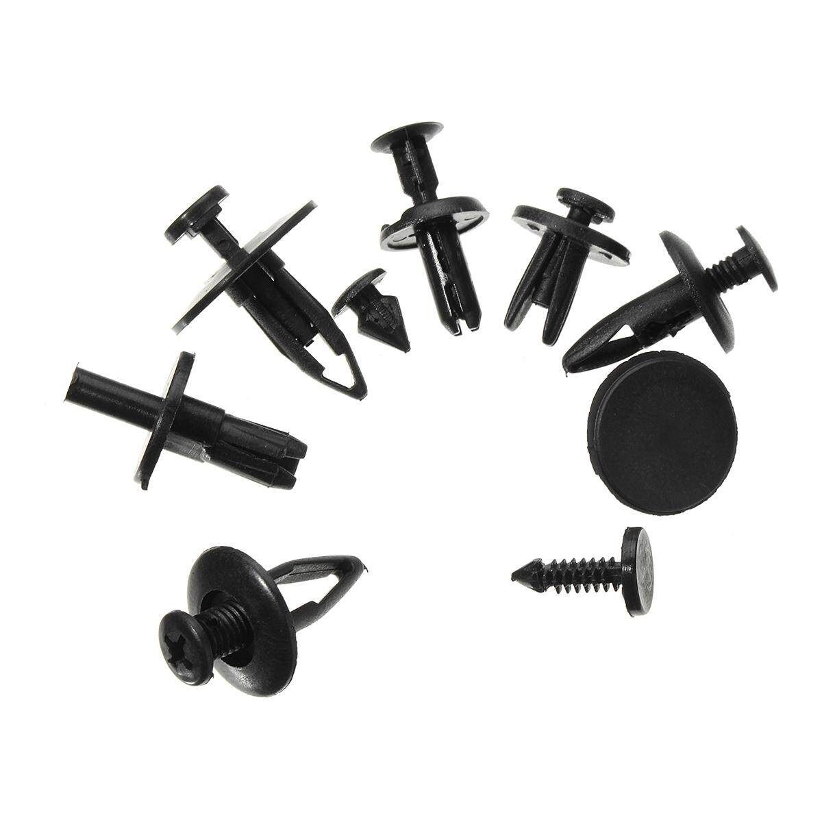 415pcs Push Pin Rivet Bumper Panel Clip Retainer Fastener+Pliers Tool For Ford