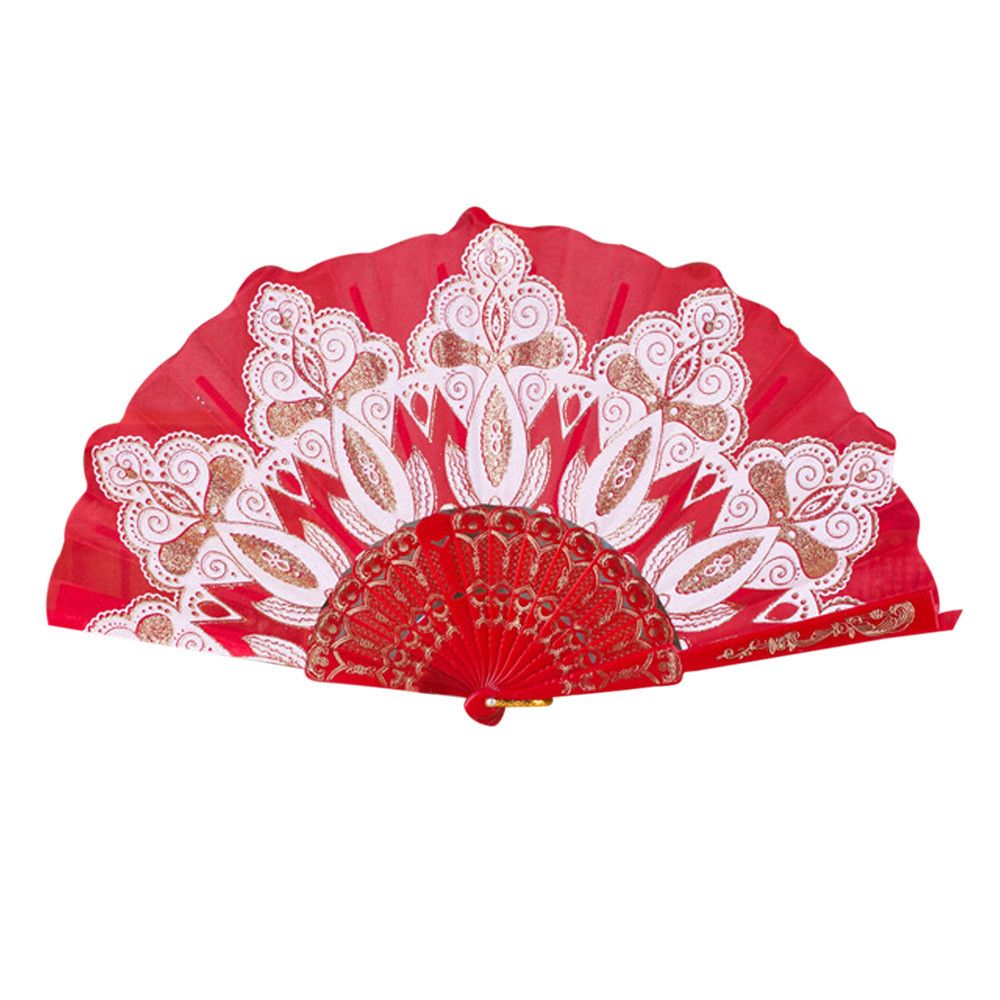Dance Flower Silk Hand Decoration Fan Party Lace Style Chinese/Spanish Held Wedding Folding 1 Pcs Fan For Tool