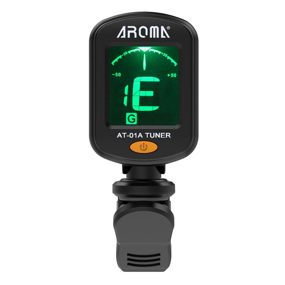 Aroma AT-01A Rotatable Guitar Tuner Clip-on Tuner LCD