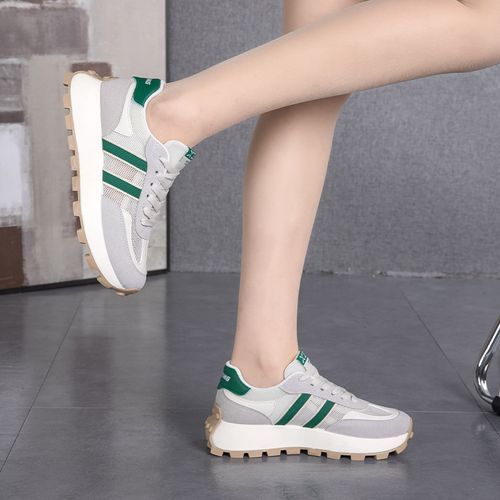 Thick-soled Sports Shoes Women Running Sneakers Beige Sneakers Ladies