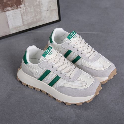 Thick-soled Sports Shoes Women Running Sneakers Beige Sneakers Ladies