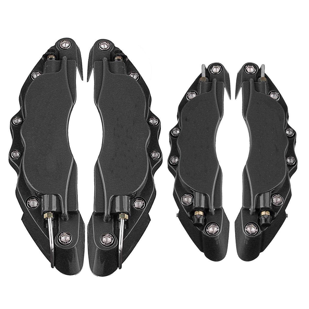 4PC Universal Car Truck 3D Brake Caliper Covers Brembo Front Rear Black Black