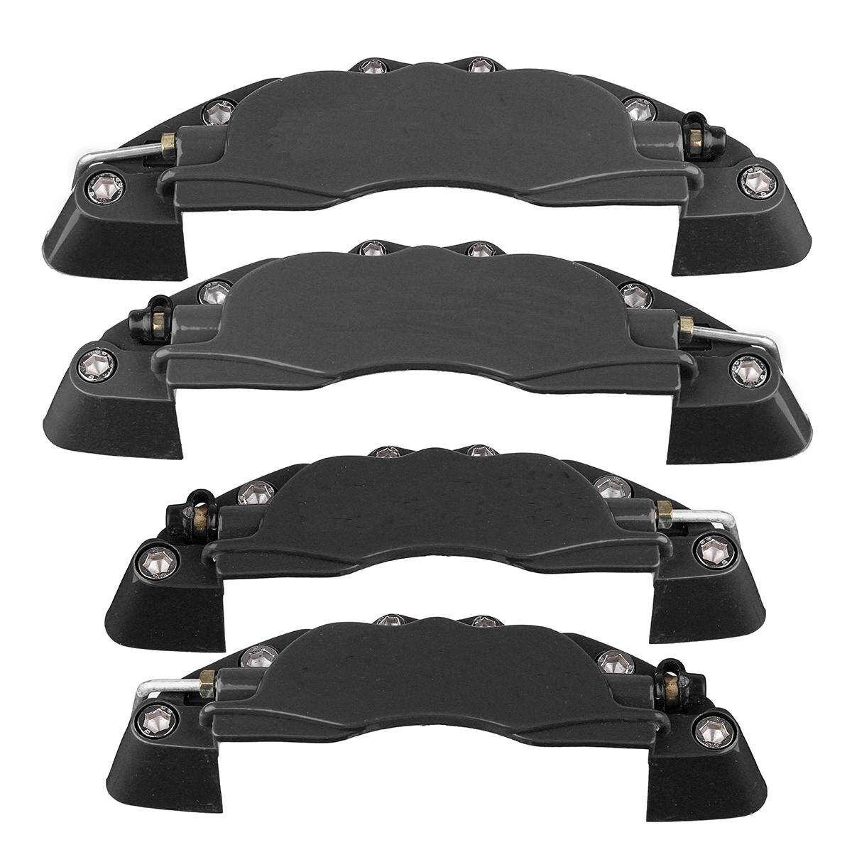 4PC Universal Car Truck 3D Brake Caliper Covers Brembo Front Rear Black Black