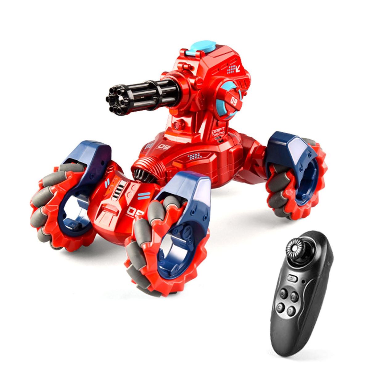 RC Stunt Car 2.4GHz RC Car with Function Light Drift Spray 360° Rotate Alloy Body