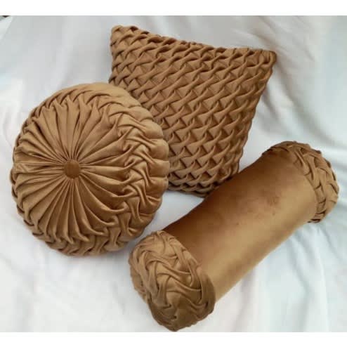 Gold Throw Pillow Set