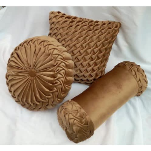 Gold Throw Pillow Set