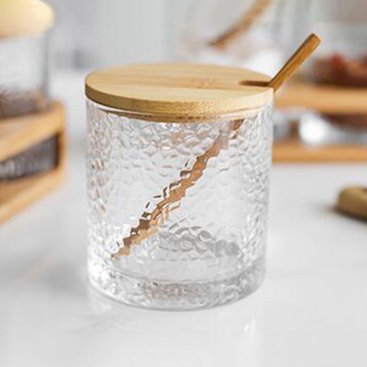 Glass Spice Jar 280ml Spice Bottle, Salt Seasoning Organizer For Sugar
