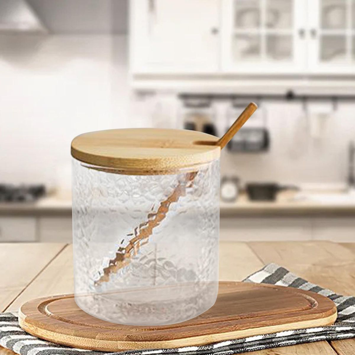 Glass Spice Jar 280ml Spice Bottle, Salt Seasoning Organizer For Sugar