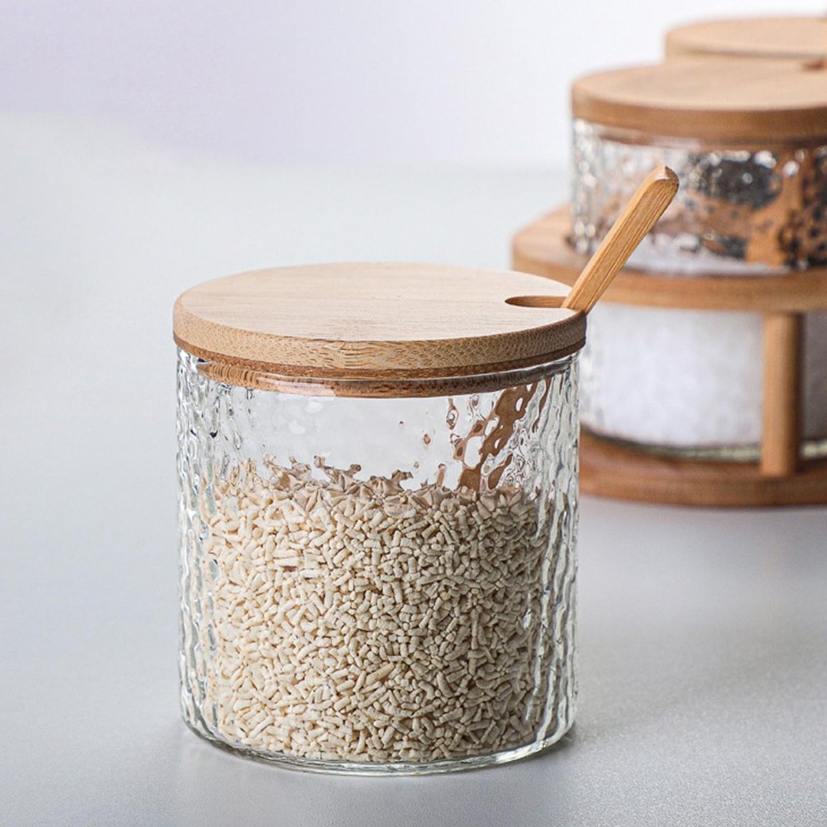 Glass Spice Jar 280ml Spice Bottle, Salt Seasoning Organizer For Sugar