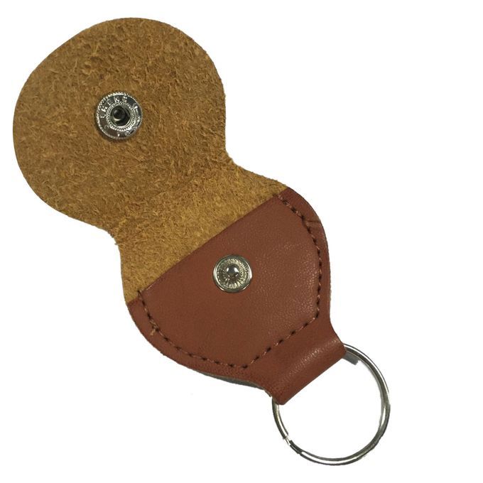2x Leather Guitar Bass Picks Storage Bags Plectrums Holder Keyring