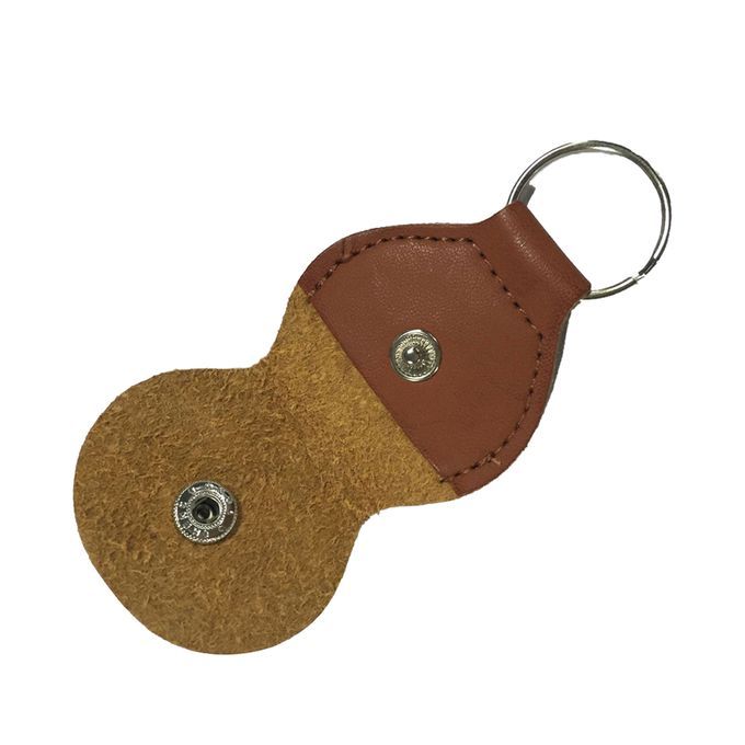2x Leather Guitar Bass Picks Storage Bags Plectrums Holder Keyring