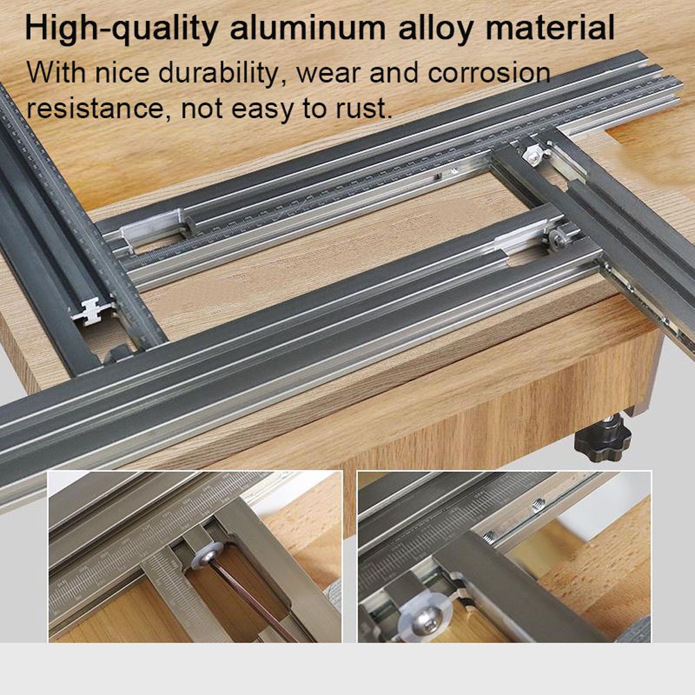 Woodworking Rail Guide System G-Clamps Aluminum Alloy Fence