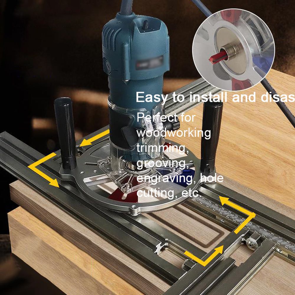 Woodworking Rail Guide System G-Clamps Aluminum Alloy Fence