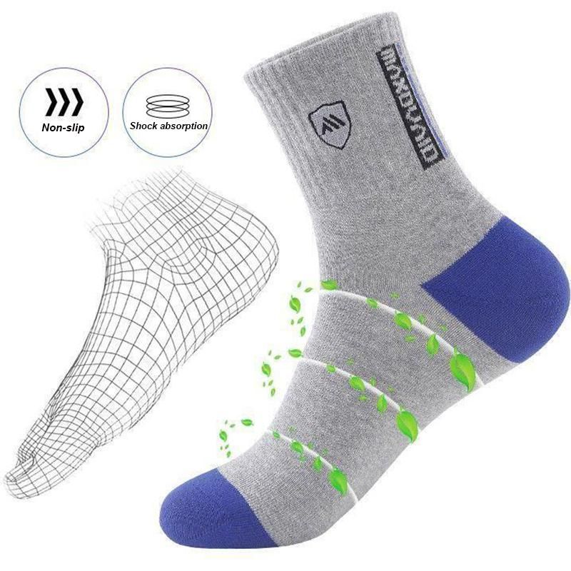 5 pairs cotton socks for men high quality breathable casual sports cycling solid color black 2023 fashion male middle tube sock
