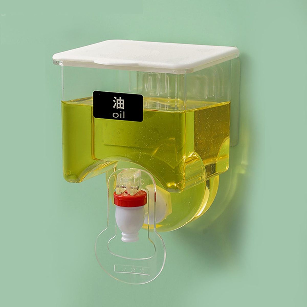 Wall Mounted Oil Dispenser Sauce Press Box Kitchen Tool For White