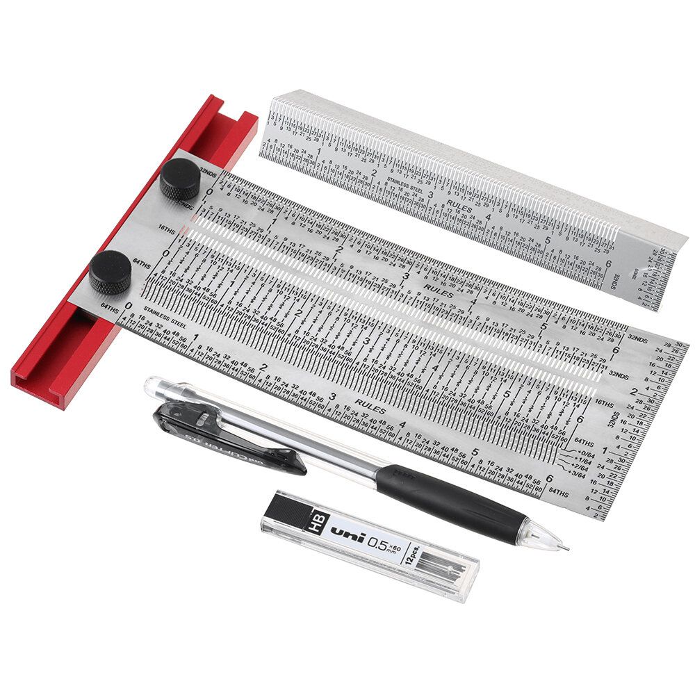 6 Inch 12 Inch Precision Marking T Square Ruler Hole