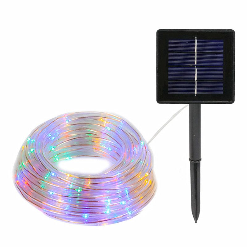 LED Solar String Tube Light White Warm White RGB Color