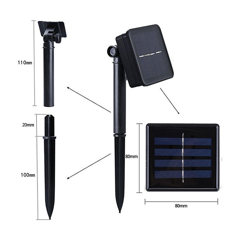 LED Solar String Tube Light White Warm White RGB Color