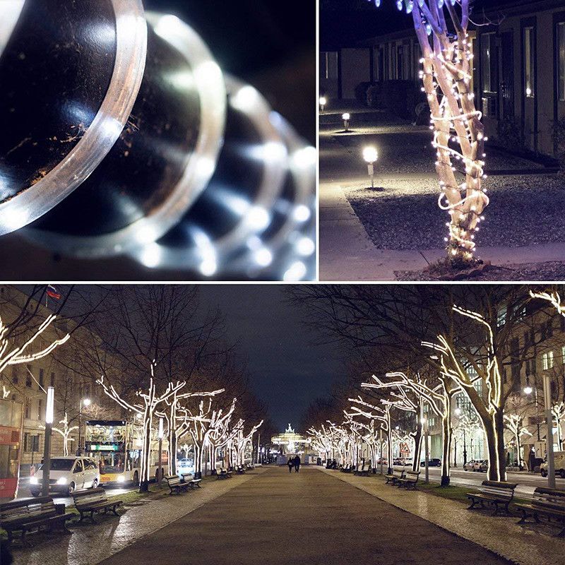 LED Solar String Tube Light White Warm White RGB Color