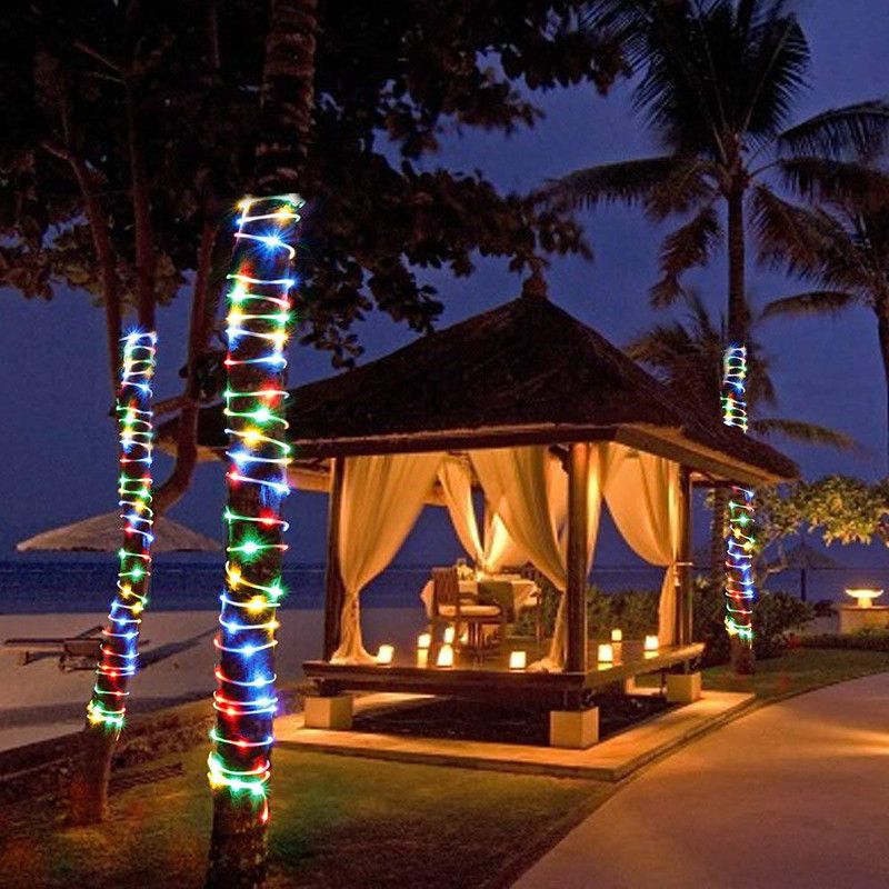 LED Solar String Tube Light White Warm White RGB Color