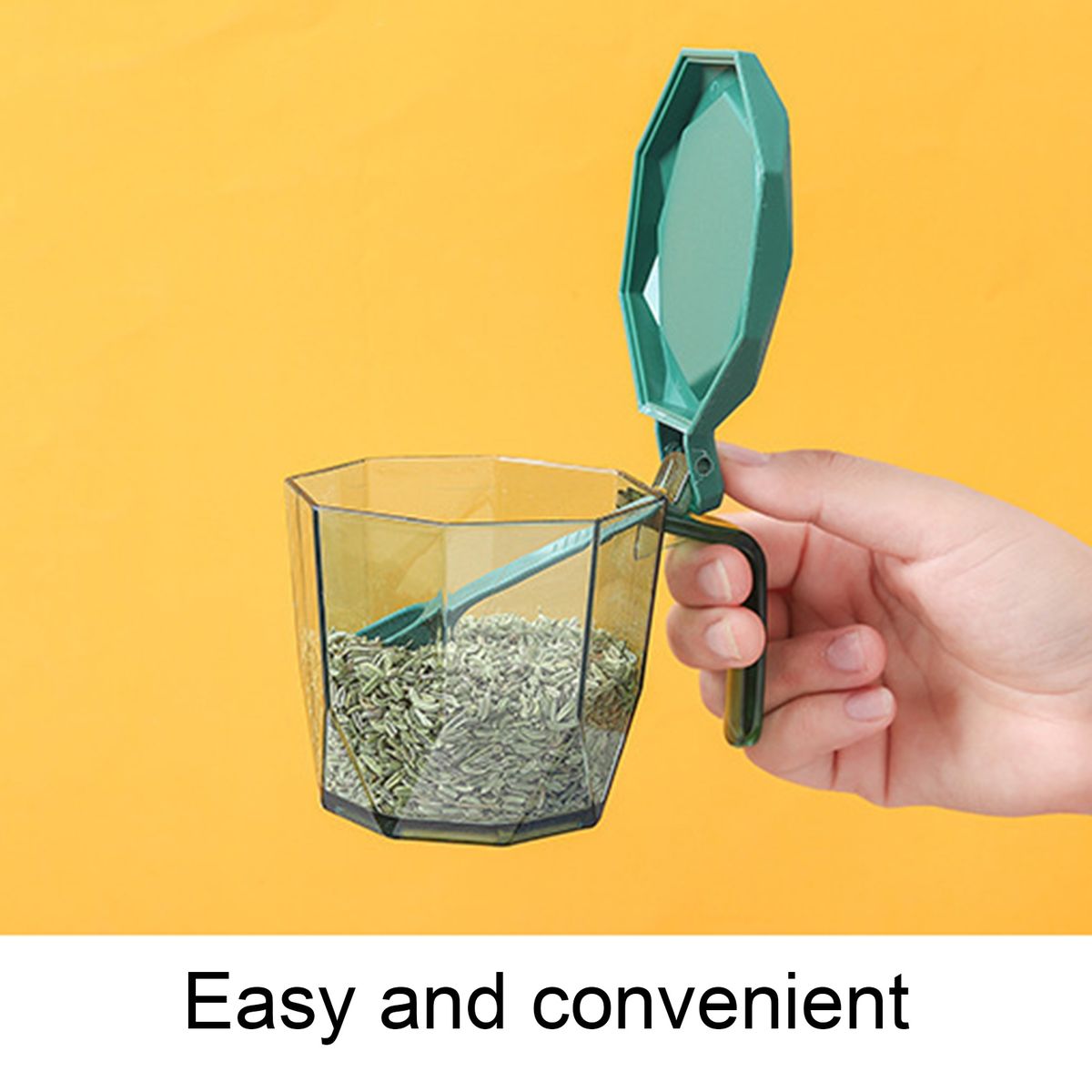 Salt Storage Box Space Saving Transparent Spice Storage Box Green