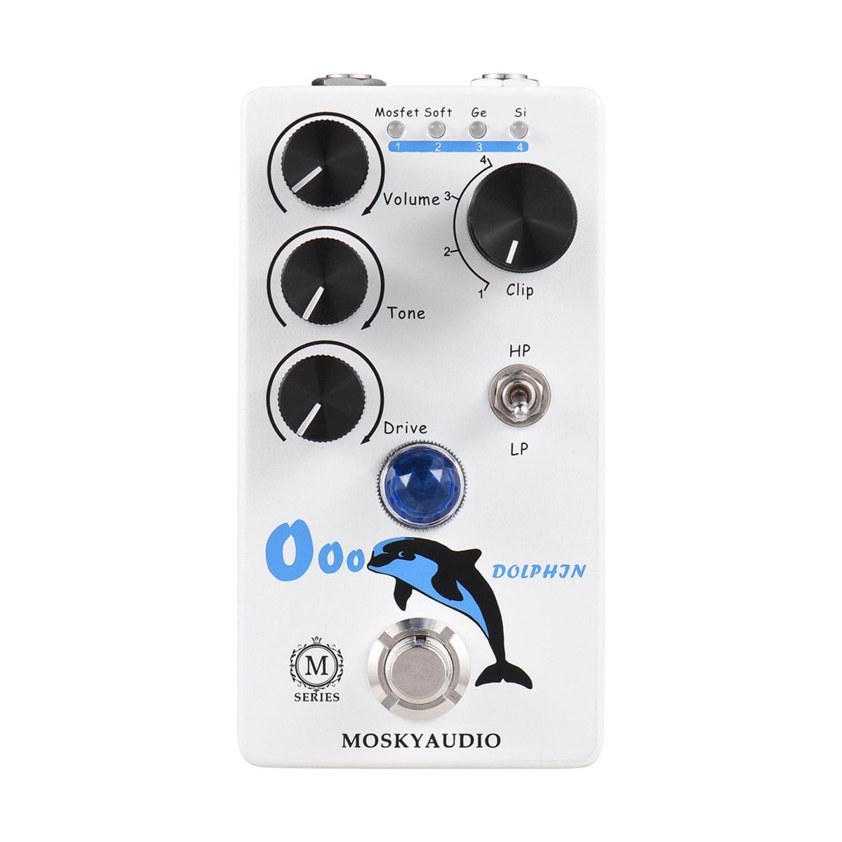 MOSKYAudio Distortion/Overdrive Guitar Effect Pedal 4 Mode Switch Volume/Tone/Drive Controls Compact Portable Digital Overdrive Guitar Effector Effect Processor for Electric Guitar - DOLPHIN