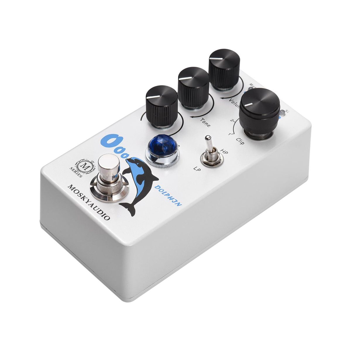 MOSKYAudio Distortion/Overdrive Guitar Effect Pedal 4 Mode Switch Volume/Tone/Drive Controls Compact Portable Digital Overdrive Guitar Effector Effect Processor for Electric Guitar - DOLPHIN