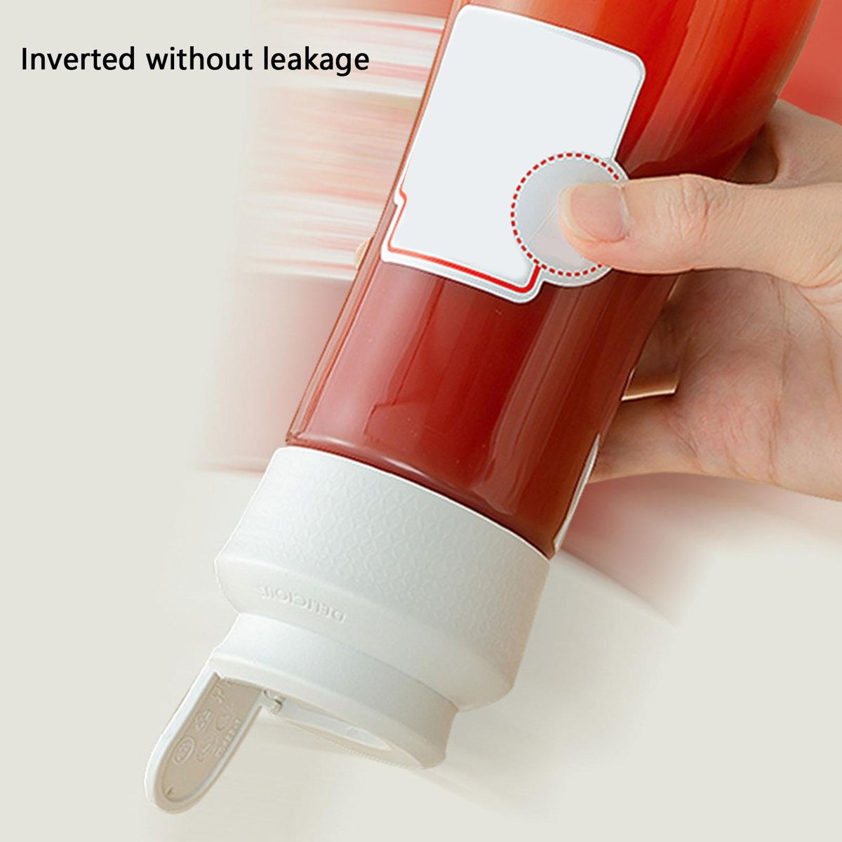 Cross-shaped Oil Outlet Bottle Easy-squeeze Sauce Dispenser for Home White