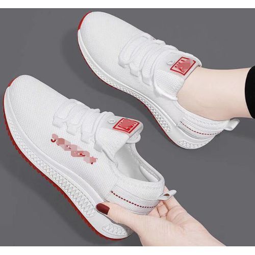 Ladies Classic Casual Sneakers - White