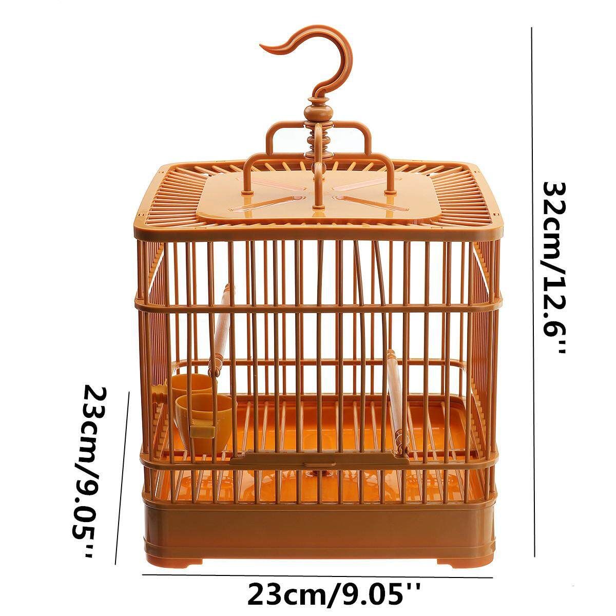 Bird Hanging Feed Holder Plastic Cage Tube PawMits Bird Feeding Cage Carrier