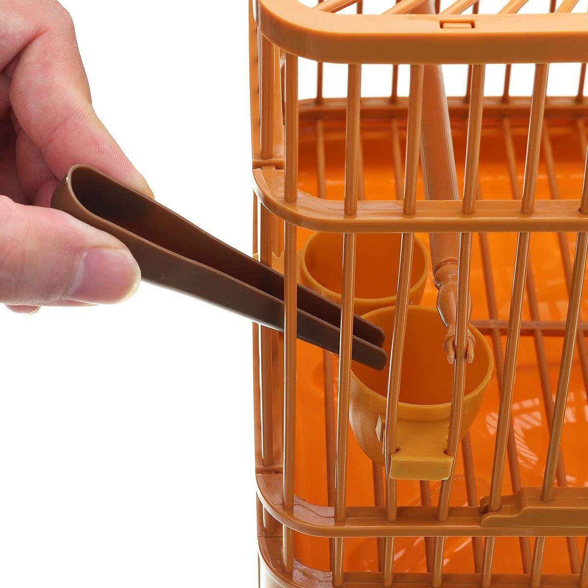 Bird Hanging Feed Holder Plastic Cage Tube PawMits Bird Feeding Cage Carrier