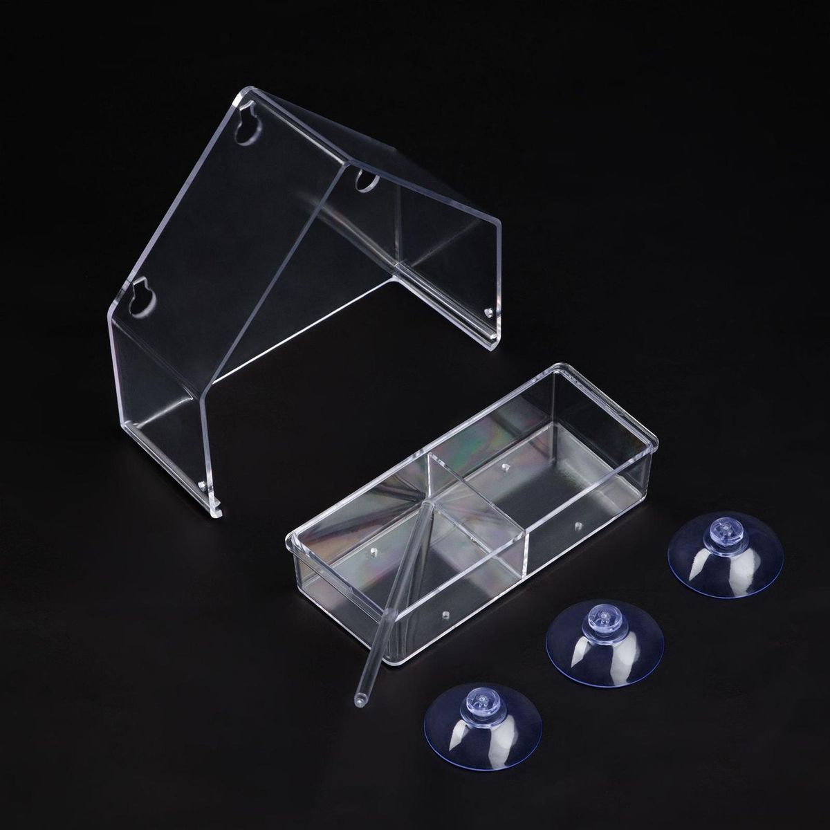 Bird Feeder Great Friction Perching Strip Parrot Feeder Clear