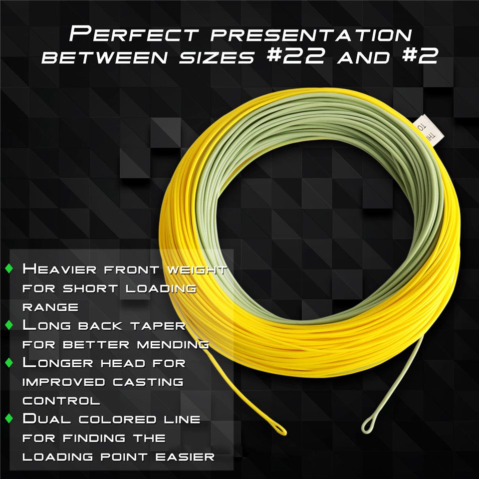 100 FT Smooth Casting Fly Fishing Line 2wt-9wt Weight Forward Floating Fly Line With