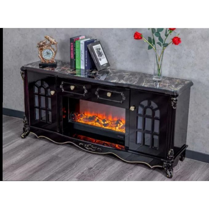 High Class Television Shelve With Electric Fireplace